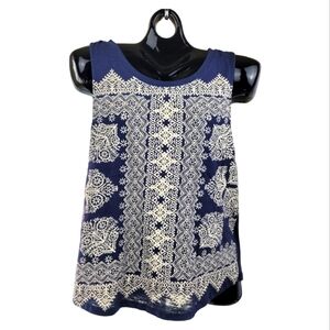 **NWT** Lucky Brand Boho Print Sleeveless Tank/Top/Blouse